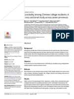 Suicidality Among Chinese College Students: A Cross-Sectional Study Across Seven Provinces