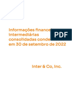 Informações Financeiras Intermediárias Consolidadas Condensadas em 30 de Setembro de 2022