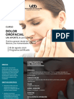 Brochure Curso Dolor Orofacial Un Aporte A La Clínica
