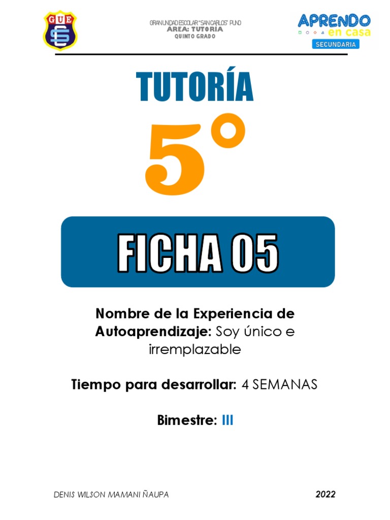Eda 5 Tutoría | PDF