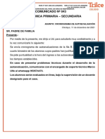 COM Nº 43 CRONOGRAMA AUTOEVALUACIONES FILA B BIM 04 SECUNDARIA