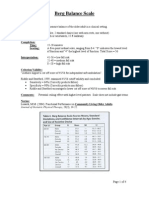 Berg Balance Scale