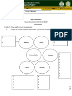 ORAL COMMUNICATION - Activity Sheet 1 - Week 1