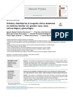 Utilidad y Fiabilidad de La Ecografía Clínica Abdominal en Medicina Familiar (2) Grandes Vasos, Bazo, Nefrourológica y Ginecológica. 2018