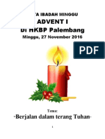 Acara Advent Bahasa Indonesia 2016 Palembang