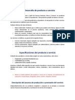 Desarrollo de Producto o Servicio