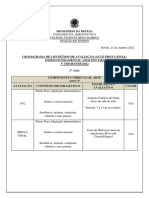 Cronograma de Conteúdos Da - Av2 - e - Prova - Final - 3º - Tri - 2022 - 5º - Ano