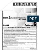 Cespe Cebraspe 2007 Pge Pa Tecnico em Procuradoria Direito Prova