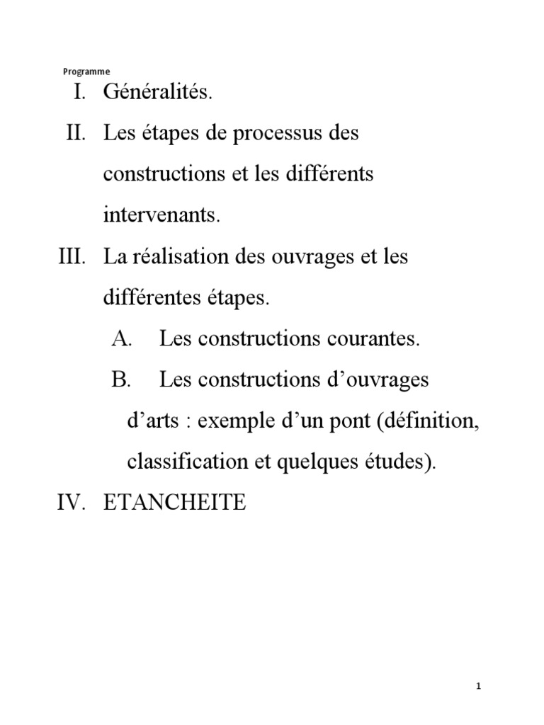 Processus de Construction et Intervenants | PDF | Fondation ...