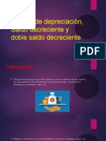 Método de Depreciación, Saldo Decreciente y Doble Saldo Decreciente