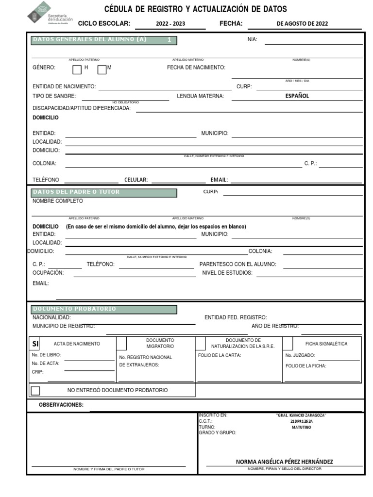 Cedula Crad | PDF | Documento | Instituciones sociales