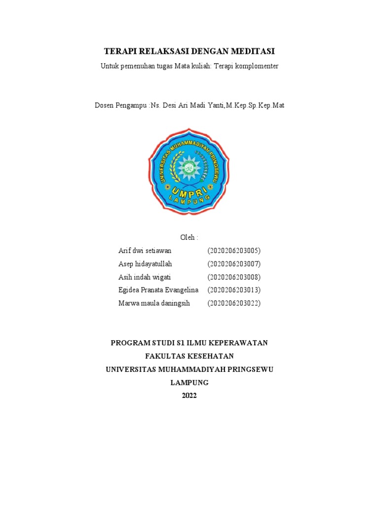 Terapi Relaksasi Melalui Meditasi | PDF