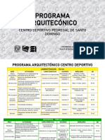 PROGRAMA ARQUITECÓNICO-Centro Deportivo PSD