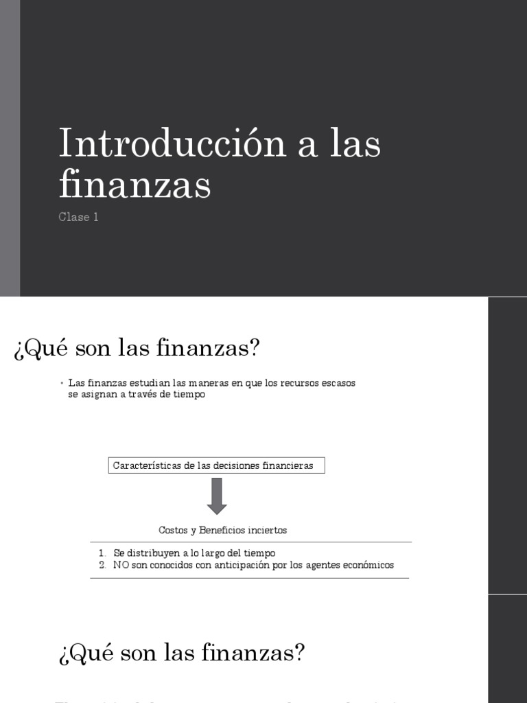 Introducción A Las Finanzas CLASE 1 UNAP 2022 | PDF | Business ...