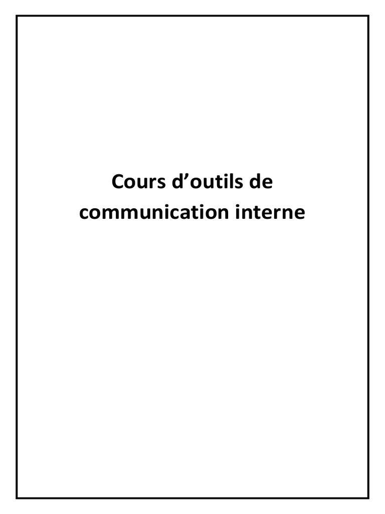 Outils de communication interne efficaces | PDF | la communication ...