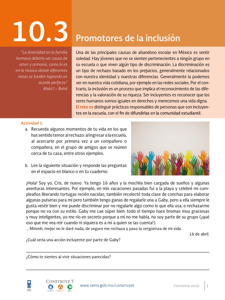 Promoviendo la Inclusión y Diversidad | PDF | Discriminación | Amor