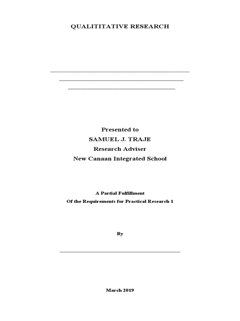 Qualititative Research | PDF