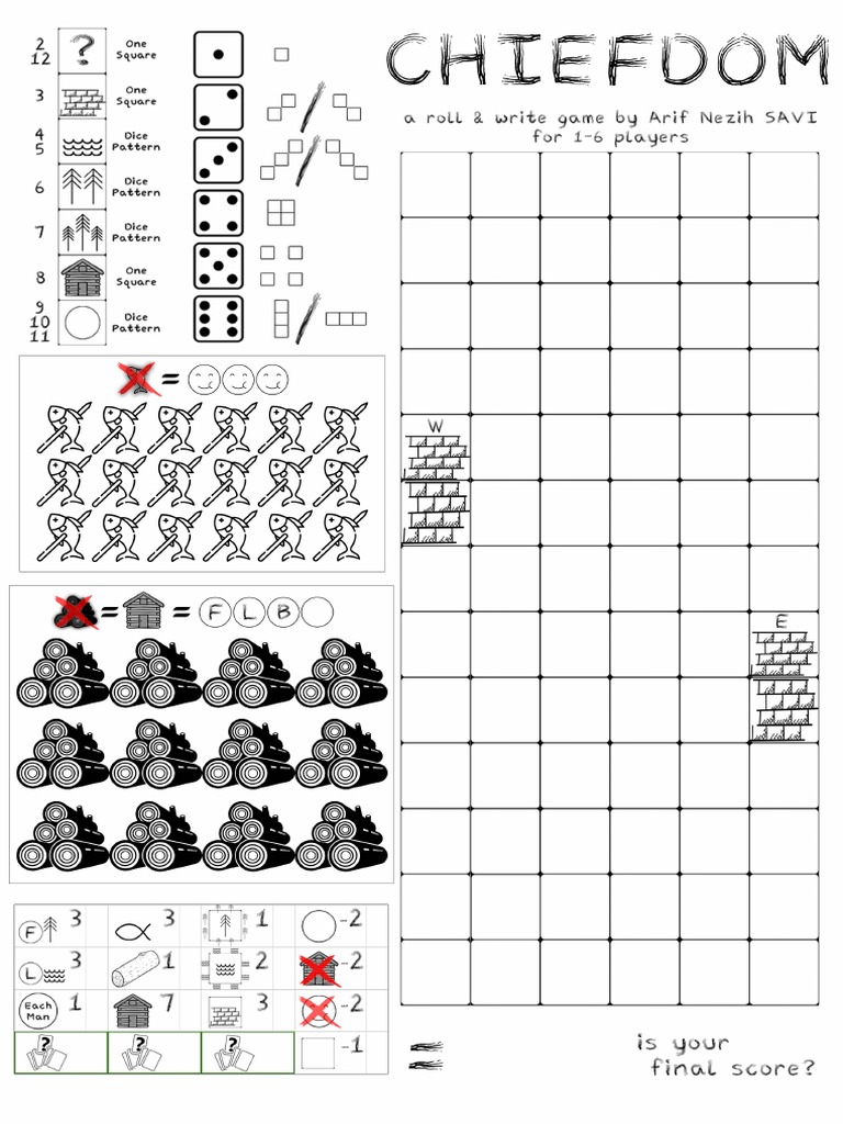 CHIEFDOM Player Sheet v1.3 (Black&White) | PDF