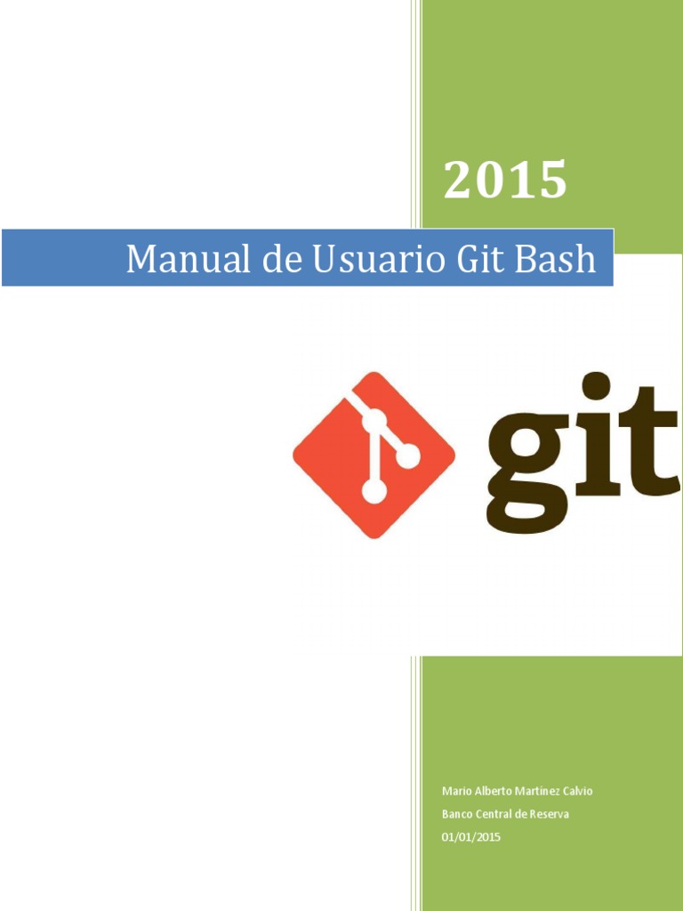 Manual de Usuario de Git Bash | PDF | Archivo de computadora | Software
