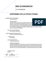 Indicadores Economicos Del 17 Al 21-10-2.022