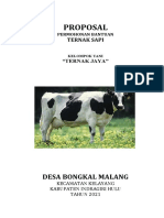 PROPOSAL PERMOHONAN TERNAK SAPI BONGKAL MALANG-Ternak Jaya