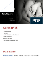 IMPOTENCE AND STERILITY: CAUSES, EXAMINATION AND MEDICOLEGAL ASPECTS