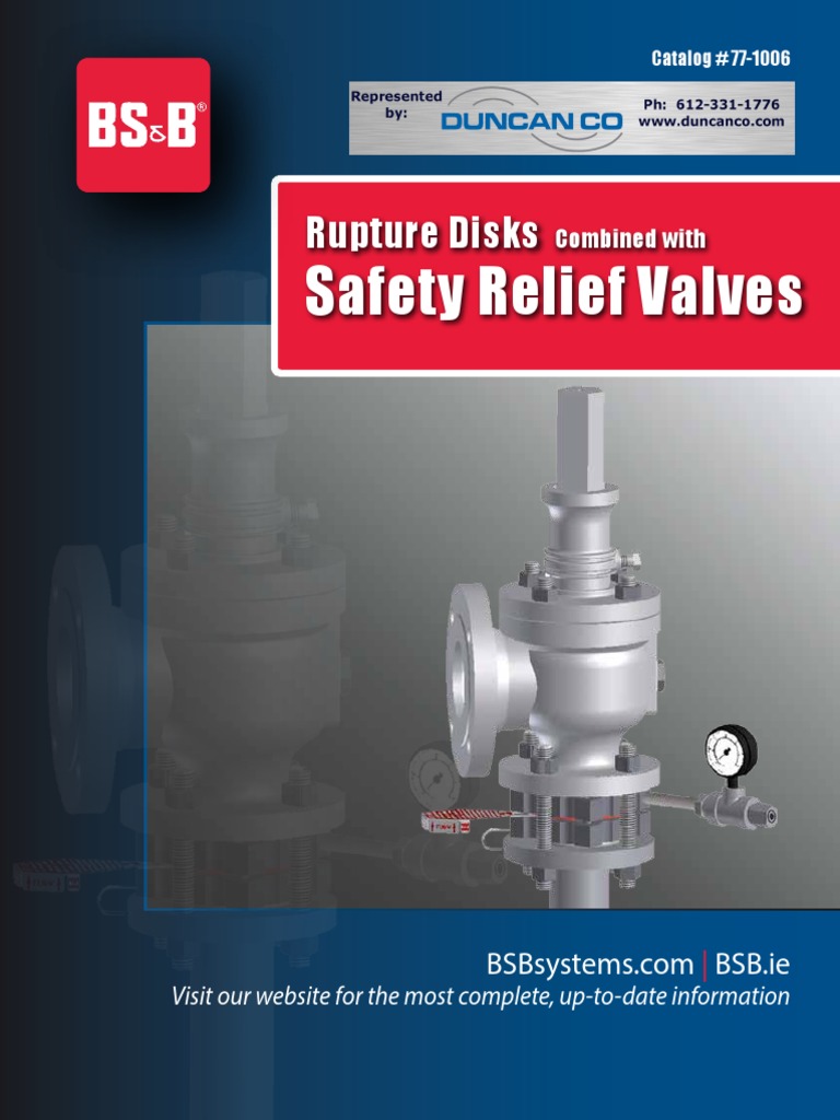 BSB-SAFETY-RELIEF-VALVE (PSV Combined With Rupture Disk) | PDF | Valve ...