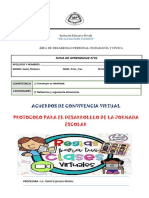 1 TEMA - NORMAS DE CONVIVENCIA Y PROTOCOLO DE BIOSEGURIDAD (6 - 1 Año - Sec.)