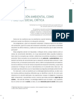 Lectura 3 - La Educación Ambiental Como Practica Social Critica