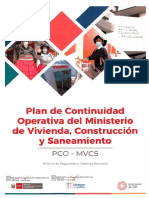 Plan de Continuidad Operativa Del Mvcs PDF