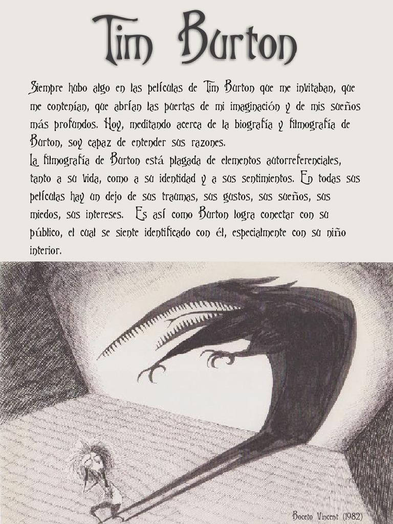 Tim Burton: Un viaje a su mundo creativo | PDF