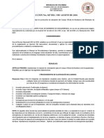 Resolucion 047 de 2010 Protocolos de Actuacion