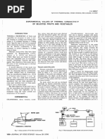 Experimental Values of Thermal Conductivity of Selected Fruits AND Vegetables