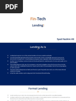 Lending in Finance World