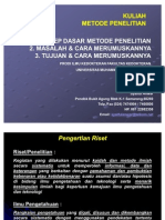 Konsep Dasar, Masalah Dan Metode Penelitian