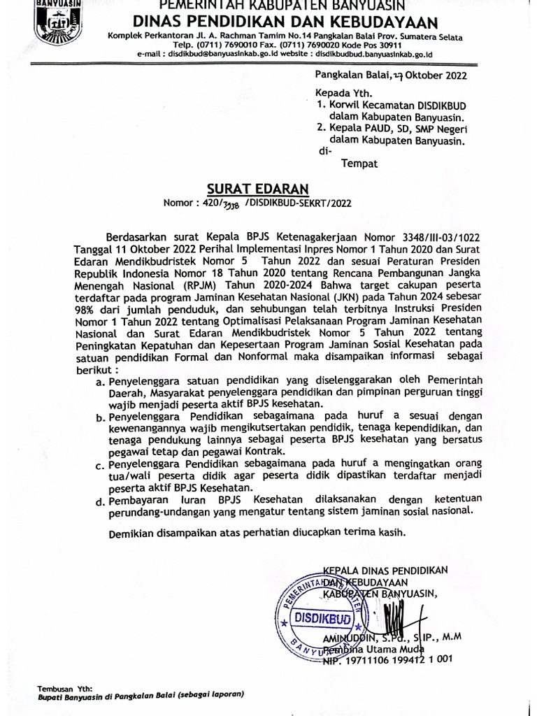 Surat Edaran-1 | PDF