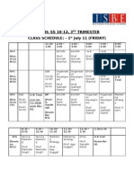 IIPM 3rd Trimester Class Schedule