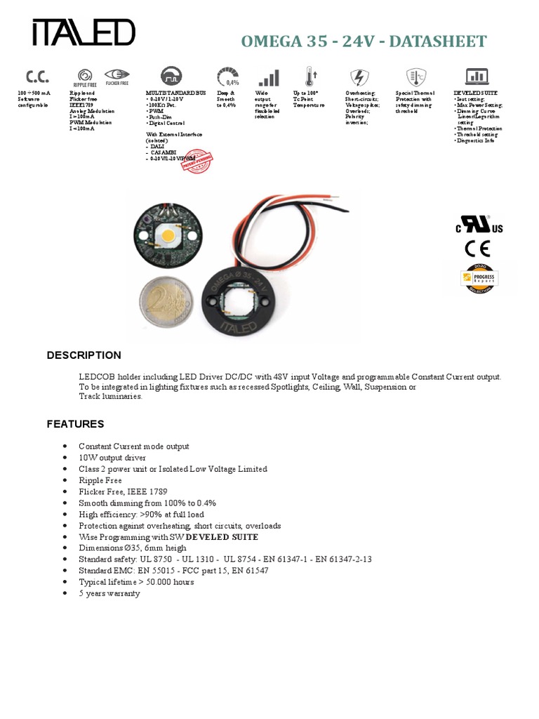 OMEGA 35 LED Driver Datasheet | PDF | Electronics | Electric Power