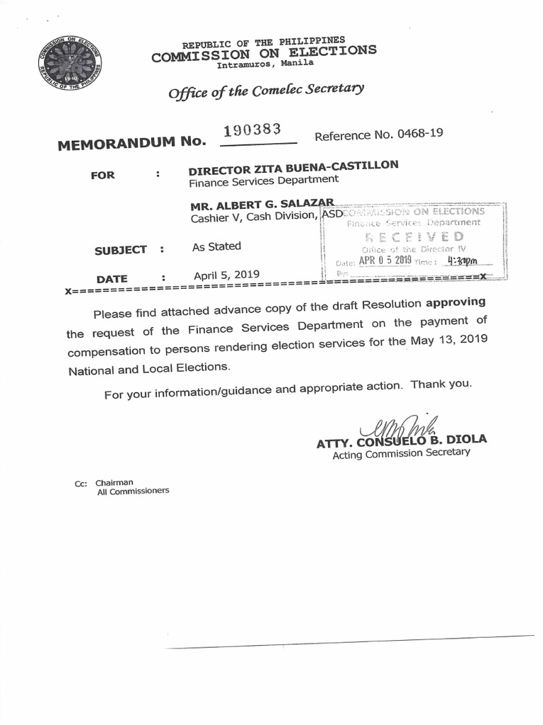 Advance Copy of Resolution-Payment of Poll Workers | PDF