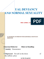 Sexual Deviancy and Normal Sexuality