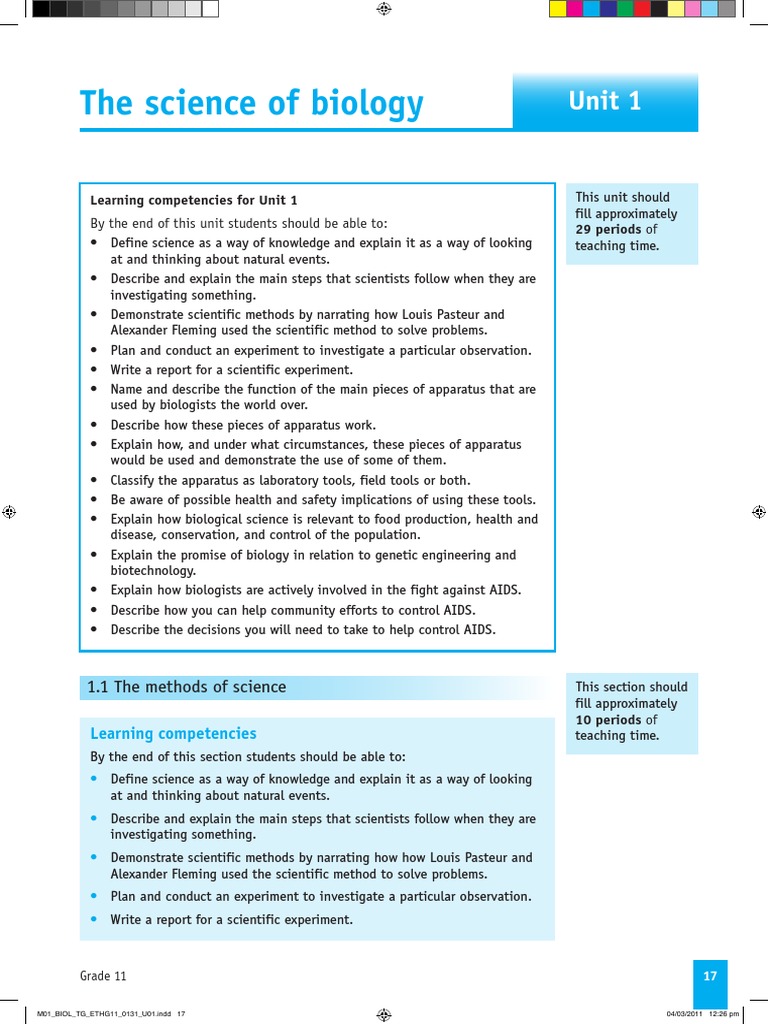 Biology Teacher S Guide G11 | PDF | Scientific Method | Experiment