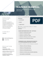 Blue and Black Modern Resume