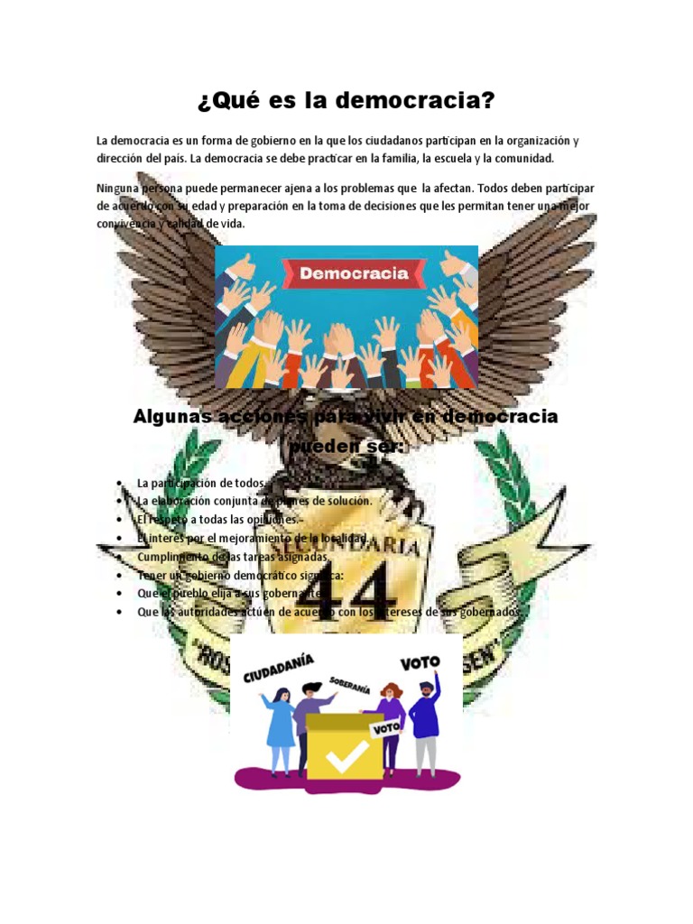 Qué Es La Democracia PDF