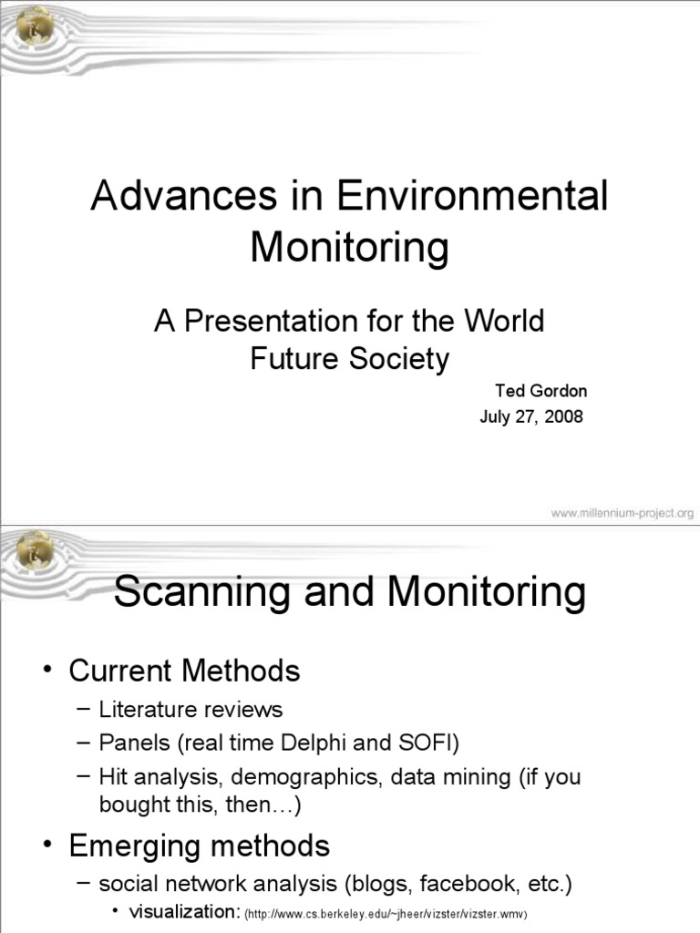 Environmental Monitoring Innovations | PDF | Non Governmental ...