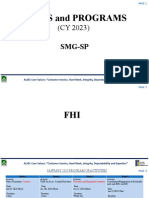 SMG-SP CY 2023 Plans & Programs