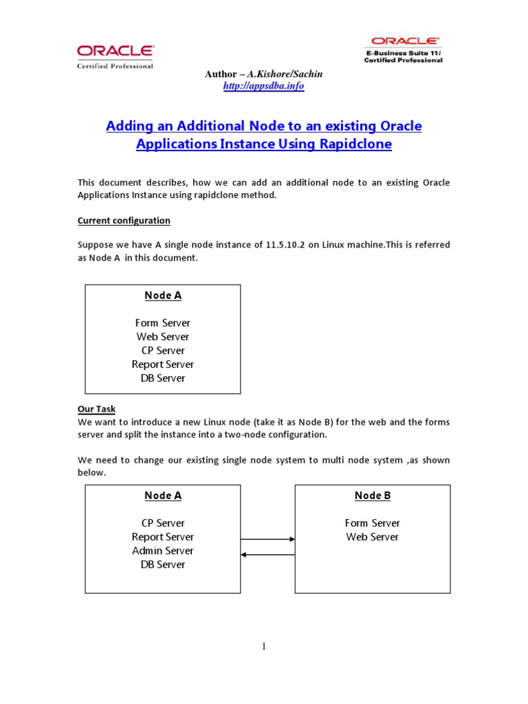 Adding Node to Oracle Apps with Rapidclone | PDF | Oracle Database ...