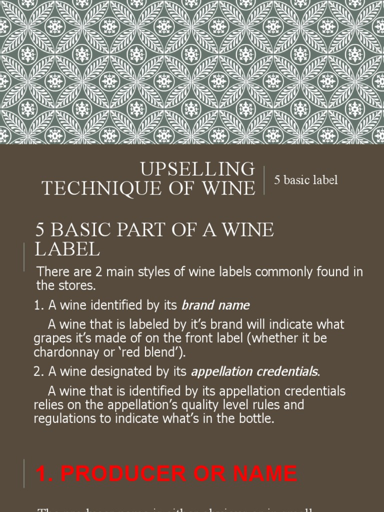 5 Essential Elements of Wine Labels and Effective Wine