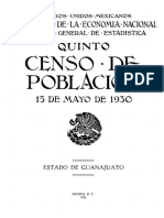 Censo de Población 1930 Guanajuato
