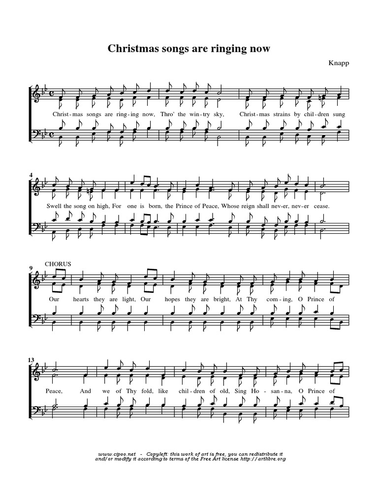 Christmas Songs Are Ringing Now PDF Worship Christian Worship And