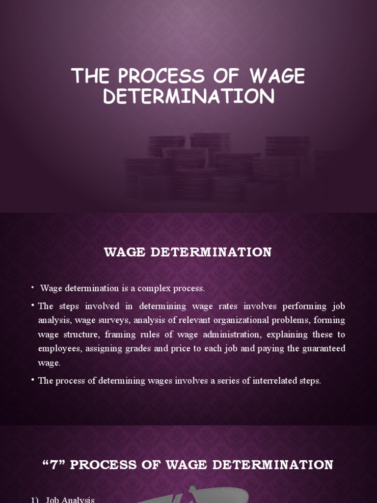 The PROCESS OF WAGE DETERMINATION PDF Salary Wage